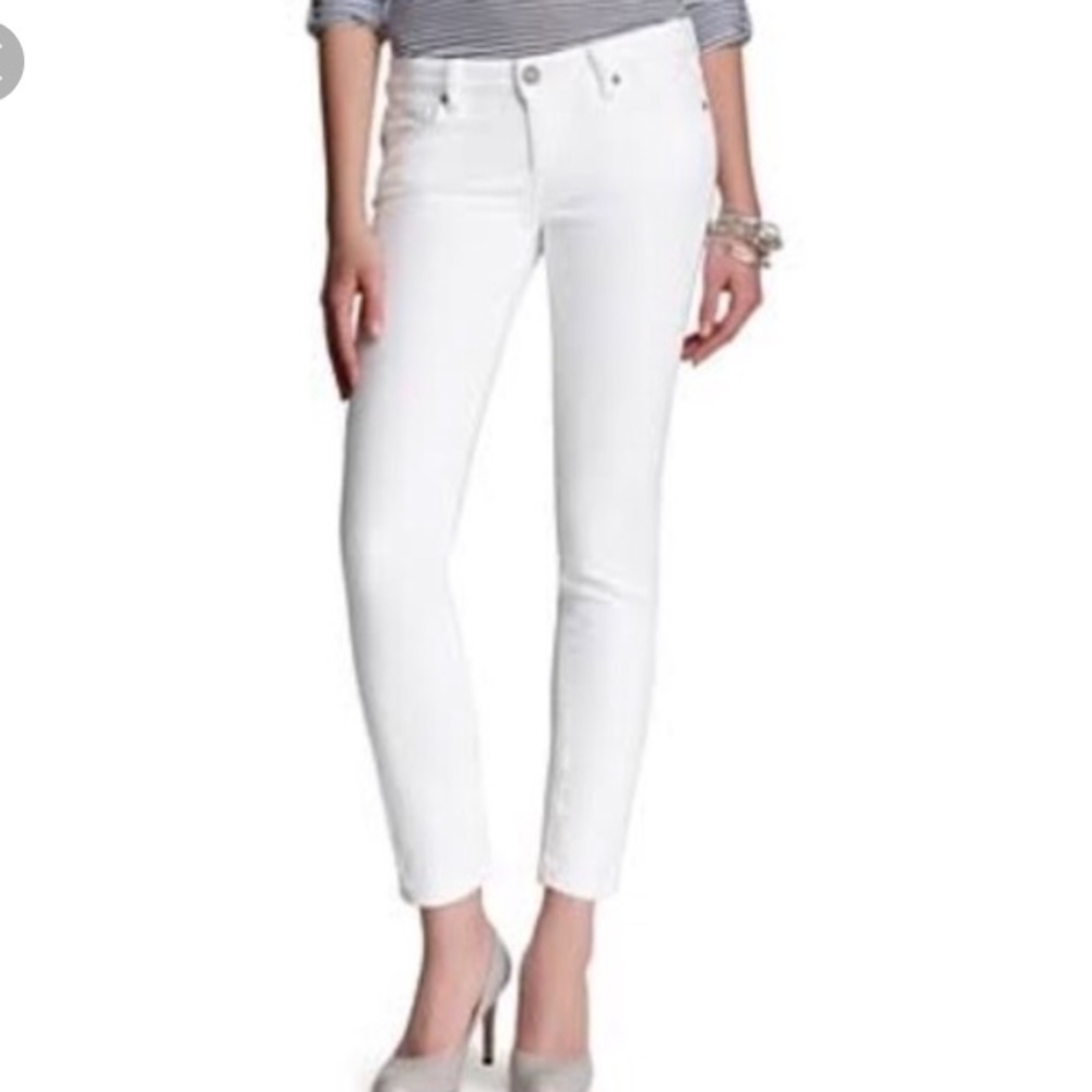 Paige Roxie Crop White Jeans